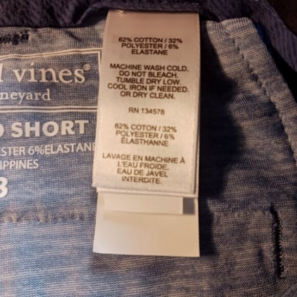 Vineyard Vines ‘On The Go’ Mens Performance Shorts Size 46B Waist Stretch blue - Picture 12 of 12